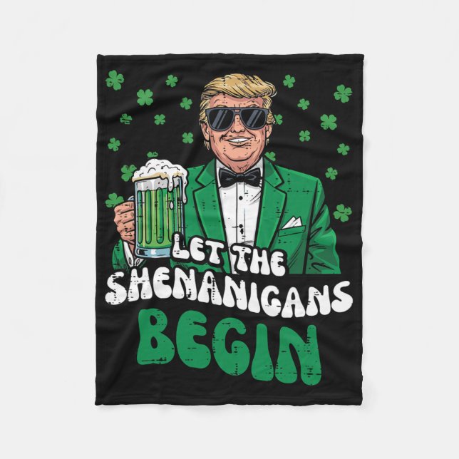 Manta Polar St Patricks Day Trump Let Shenanigans Begin Funny  (Anverso)