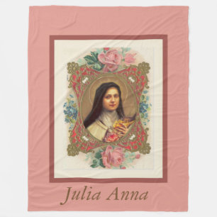 Manta Polar St. Teresa el pequeño crucifijo de los rosas del
