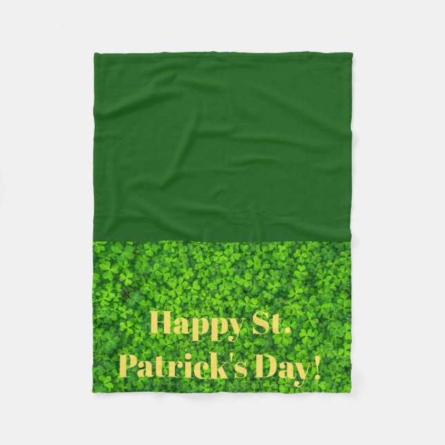 Manta Polar Sta Patricks Day Fleece Lap Blanket para silla de  (Anverso)
