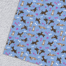 Manta Polar Staffy Lab Cute perro Huesos Blancos Corazones Ros