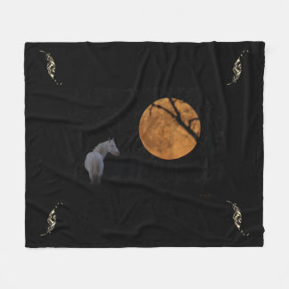 Manta Polar Stallion Centaur & Feathers Fleece Blanket