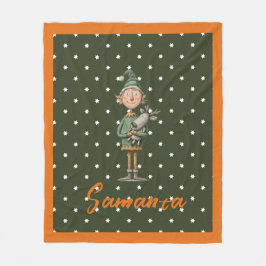 Manta Polar Star pattern christmas elf reideer beige name