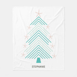 Manta Polar Starfish Folk Art Árbol tropical de Navidad