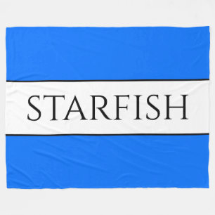 Manta Polar STARFISH Sporty Bright Nautical Blue Stripes Blanc