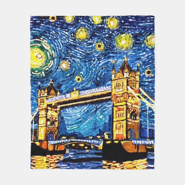 Manta Polar Starry Starry Night Londres Inglaterra (Anverso)