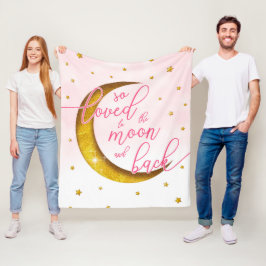 Manta Polar Starry Tan Amado A La Luna Y A La Acuarela Rosa