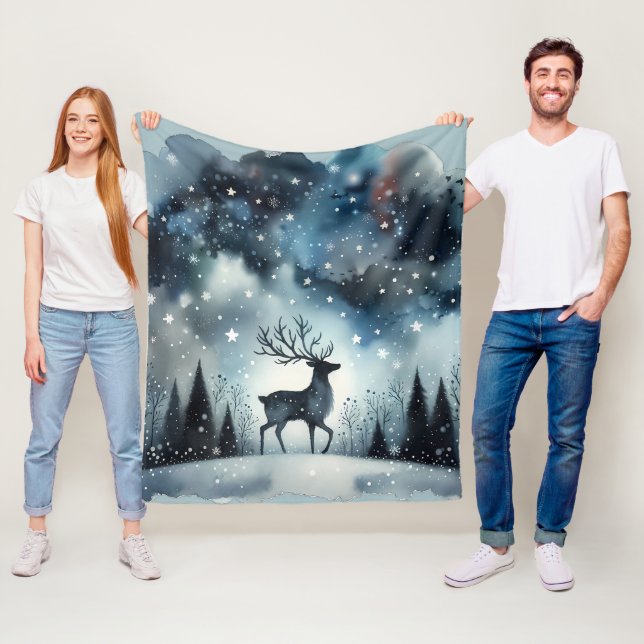 Manta Polar Starry Winter Night Deer  (In situ)