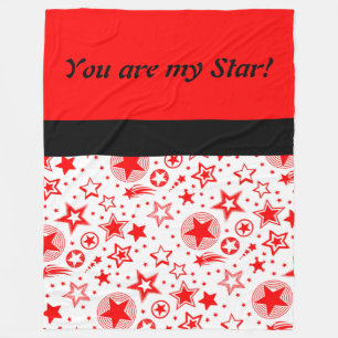 Manta Polar Stars Tattoos rojo + tus ideas