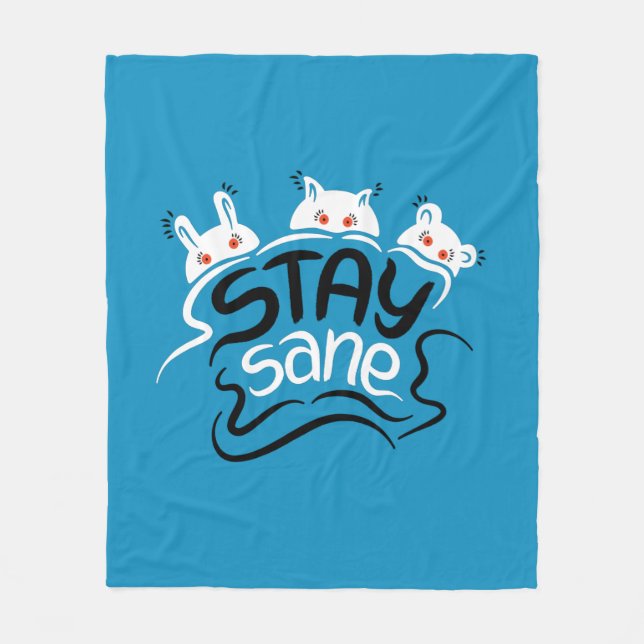 Manta Polar Stay Sane Funny Madness Typography (Anverso)