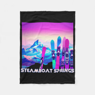 Manta Polar Steamboat Springs Esquí Retro Estilo 80's Y