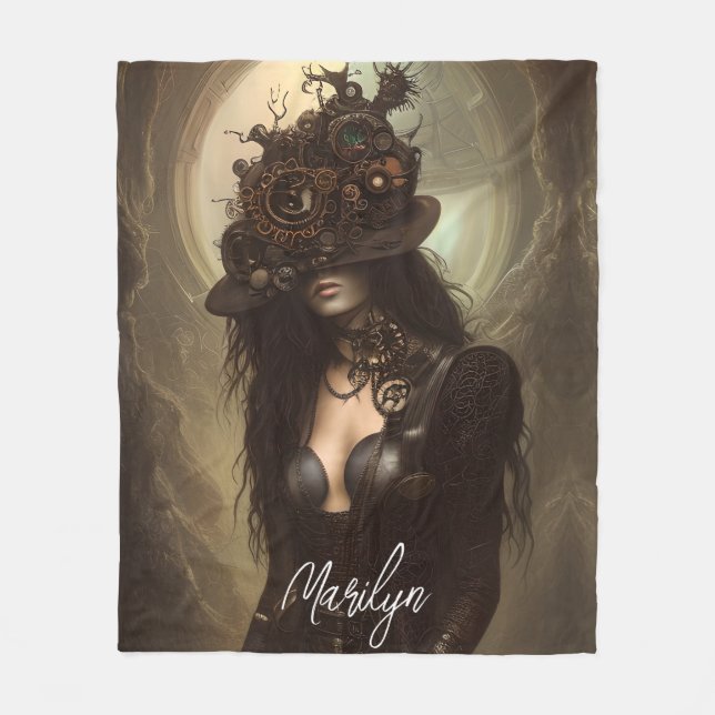 Manta Polar Steampunk Ocultar tus ojos Material gráfico origin (Anverso)