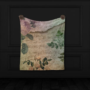 Manta Polar Steampunk Torn Rosa Efemera con problemas de cos