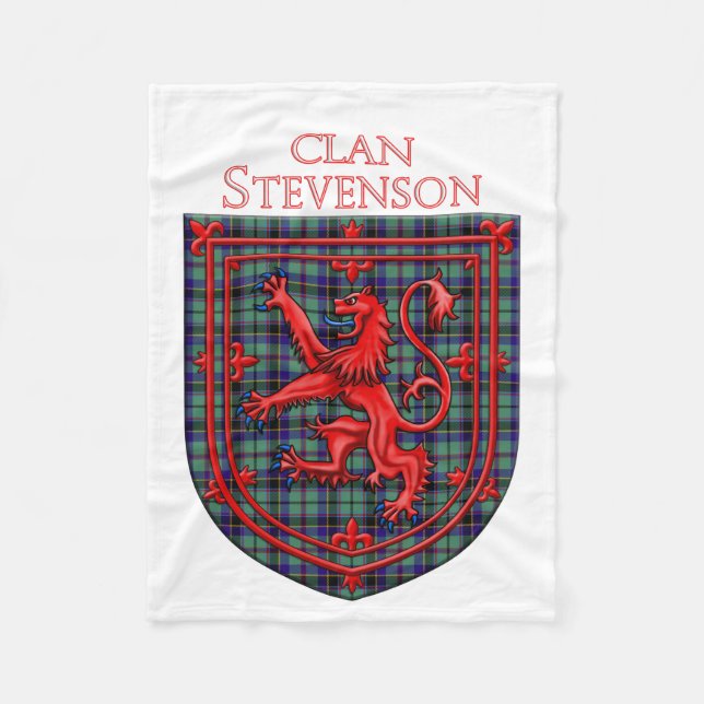 Manta Polar Stevenson Tartan Scottish Plaid Lion Rampant (Anverso)