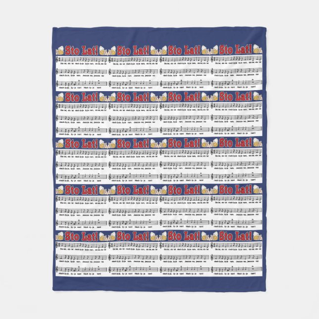 Manta Polar ¡Sto Lat! Canción con tazas de cerveza (Anverso)