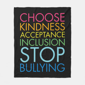 Manta Polar Stop Bullying Choose Kindness Acceptance Inclusion