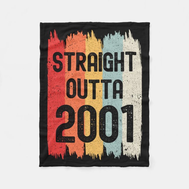 Manta Polar Straight Outta 2001 Funny Retro Birthday Awesome S (Anverso)