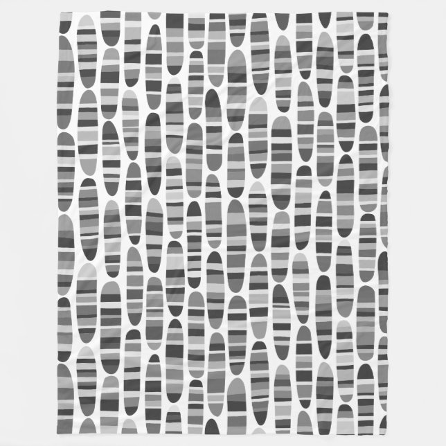 Manta Polar Stripey Strokes 120123 - Blanco y negro (Anverso)