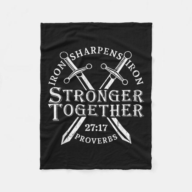 Manta Polar Strongers Together Iron Sharpens Iron Proverbs 27_ (Anverso)
