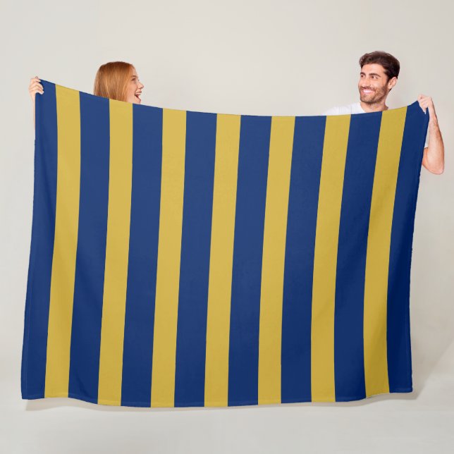 Manta Polar Stylish Navy and Metallic Gold Vertical Striped (In situ)