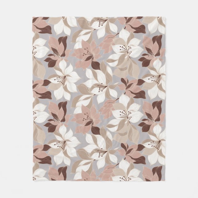 Manta Polar Stylized Abstract Petals in Trendy Colors (Anverso)