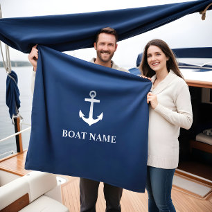 Manta Polar Su azul del ancla del nombre del barco
