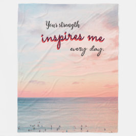 Manta Polar Su Fuerza Me Inspira Cada Día Medio