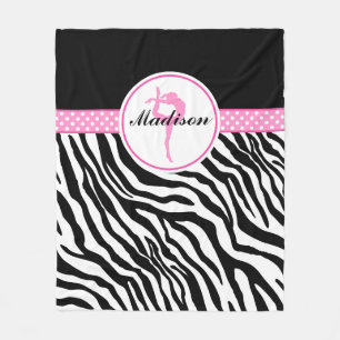 Manta Polar Su gimnasia conocida del estampado de zebra con