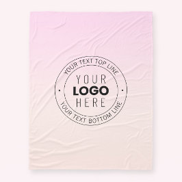 Manta Polar Su logotipo cargado | Texto circular editable