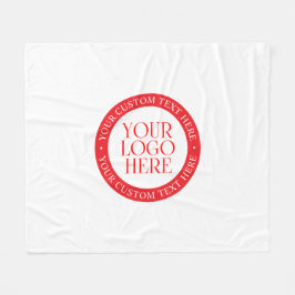 Manta Polar Su logotipo u otra imagen | Navidades Blanco y Roj