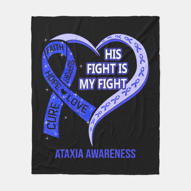 Manta Polar Su Lucha Es Mi Lucha Concientización Sobre Ataxia  (Anverso)