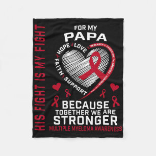 Manta Polar Su lucha es mi lucha Papá Conciencia del mieloma m