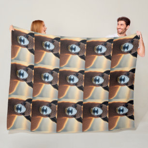 Manta Polar "Su majestad flauta: La Gran Alpaca Marrón Wooly"