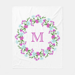 Manta Polar Su Monograma en frazadas de flor de marco