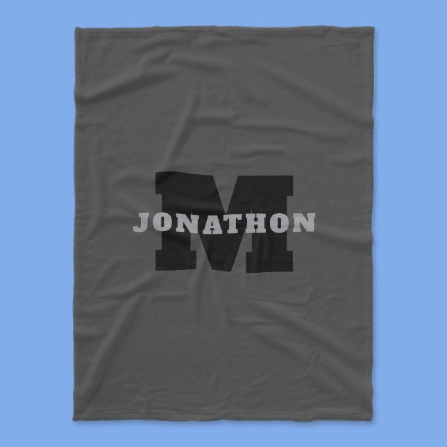 Manta Polar Su nombre o nombre comercial | Gris Masculino Mode (Subido por el creador)