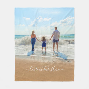 Manta Polar Su paquete de fotos con texto Personalizado