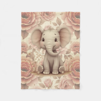 Manta Polar Suave Floral Pastel