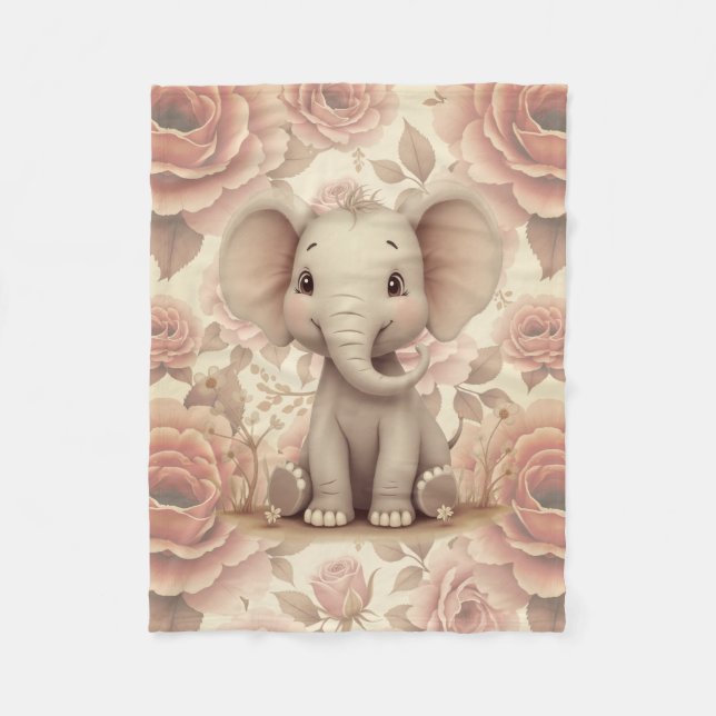 Manta Polar Suave Floral Pastel (Anverso)