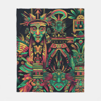 Suave "Paradigma Ancestral" Verde azulado Fleece M
