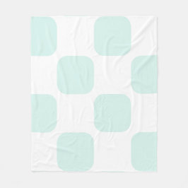 Manta Polar Suave patrón pastel de squircle blanco y verde cia