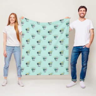Manta Polar Succulents de la colección el   de la felicidad d