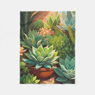 Manta Polar Suculento Jardín del Desierto Tropical