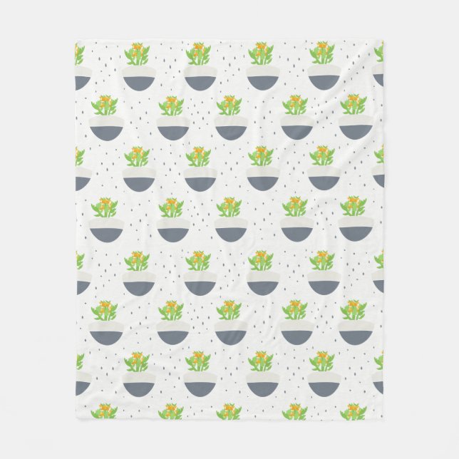 Manta Polar Suculento patrón de mamá de planta de Kalanchoe (Anverso)