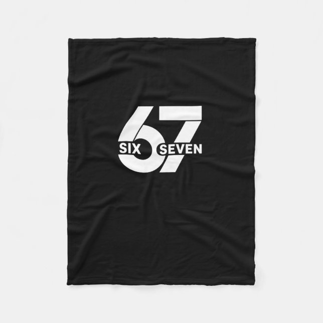 Manta Polar Sudadera con capucha de meme 67 Six Seven  (Anverso)