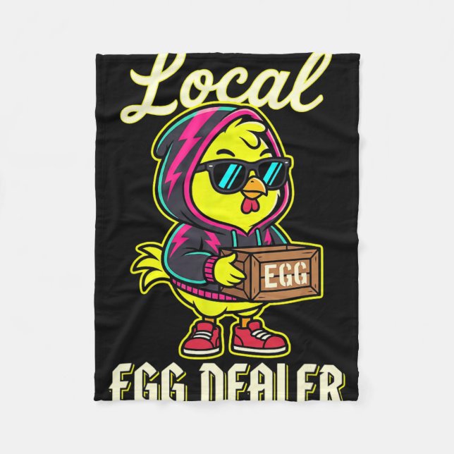 Manta Polar Sudadera con capucha de pollito de huevo local de  (Anverso)