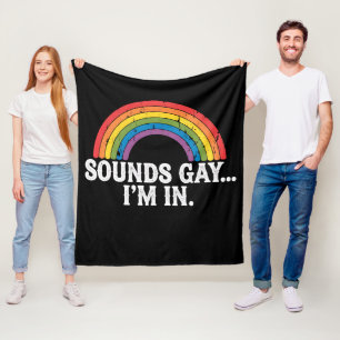 Manta Polar Suena Gay Estoy En Arcoíris LGBTQ Vintage Retro