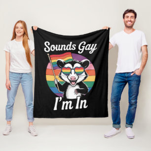 Manta Polar Suena gay estoy en zarigüeya divertido orgullo LGB