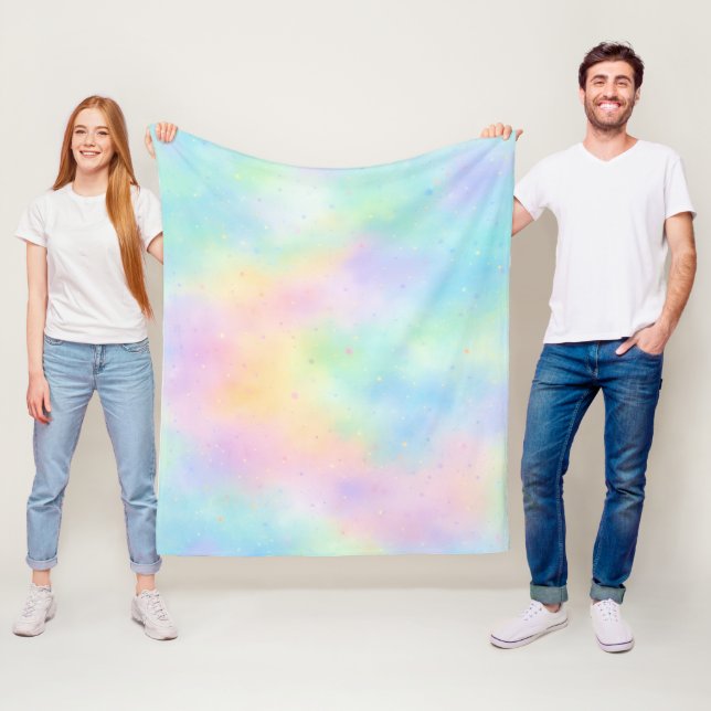 Manta Polar Sueño de acuarela pastel – gradiente de arcoíris s (In situ)