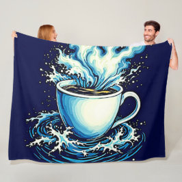 Manta Polar Sueño de café oceánico