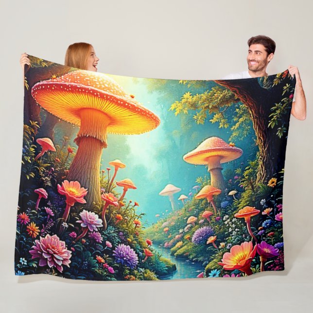 Manta Polar Sueño forestal de hongos encantados (In situ)