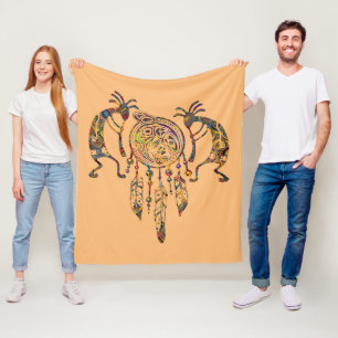 Manta Polar Sueño nativo americano de ballena Kokopelli 2